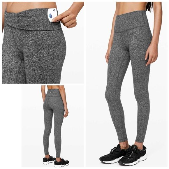 Lululemon Women’s Wunder Under High-Rise Tight 28"‎ Heathered Legging Size 2 - Picture 1 of 10
